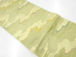 アンティーク　霞に波・古典柄模様織出し袋帯（材料）